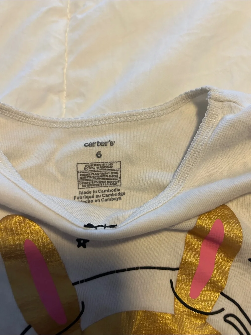 Kids Gray & White Pajama Sets with Pink and Yellow Accents